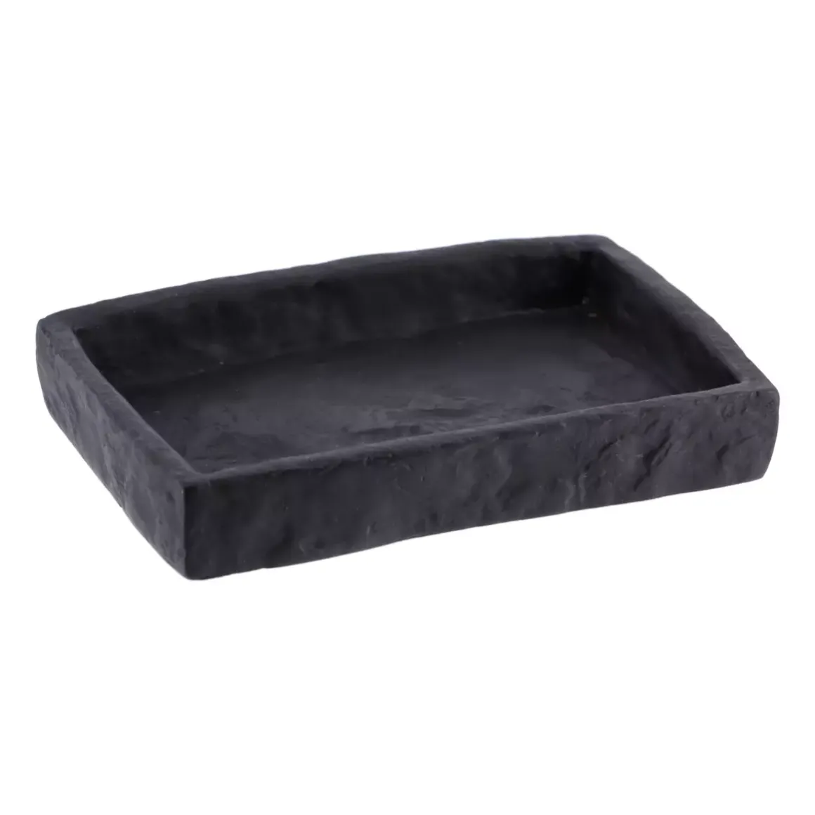 Set di accessori per il bagno effetto pietra Nero