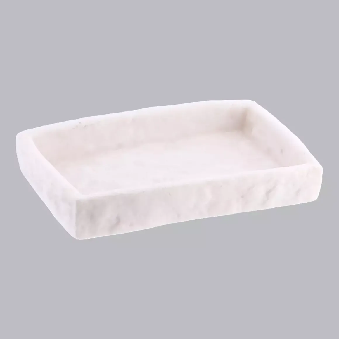 Set di accessori per il bagno effetto pietra Bianco