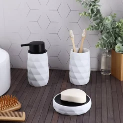 Set di accessori per il bagno Rubby Bianco