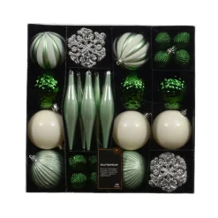 Set di addobbi per albero di Natale Christmas Verde matcha e bianco lana