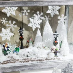 Set di 9 alberi Bianco per la creazione di un villaggio
