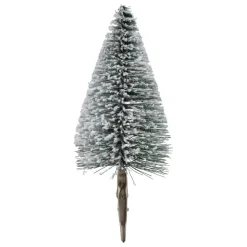 Set di 4 alberi di Natale con clip (Alt 16 e 13 cm) Foresta incantata Verde innevato