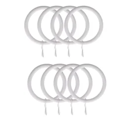 Outlet Set di 8 anelli per bastone per tenda (D28 mm) Lino opaco Accessori E Elementi Decorativi