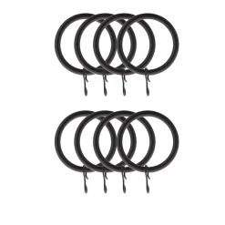 Online Set di 8 anelli per bastone per tenda (D28 mm) Lino opaco Accessori E Elementi Decorativi