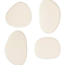 Set di 4 appendiabiti da parete in legno (H10 cm) Karen Avorio