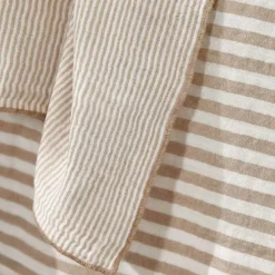 Clearance Set di 2 asciugamani in garza di cotone (50 x 70 cm) Gaïa a righe Corda Accessori Cucina