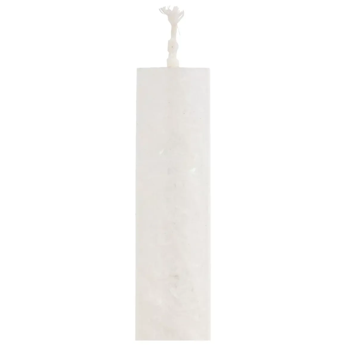 Set di 2 candele a stelo (H25 cm) Candeliere Bianco ghiacciato