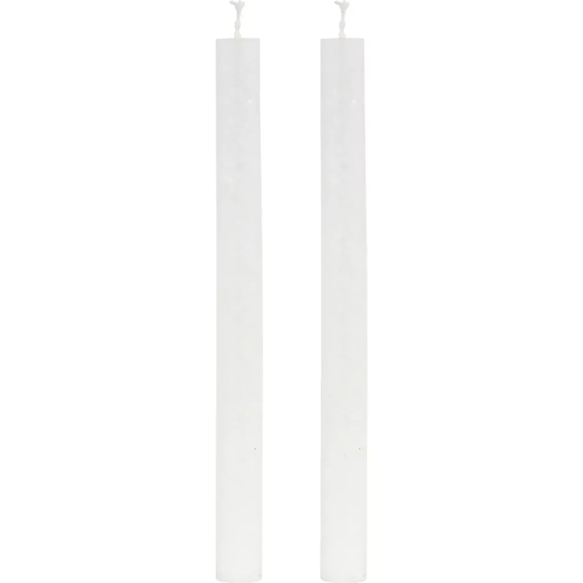 Set di 2 candele a stelo (H25 cm) Candeliere Bianco ghiacciato