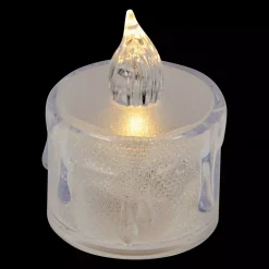 Set di 4 candele LED Tealight Trasparenti e glitterate
