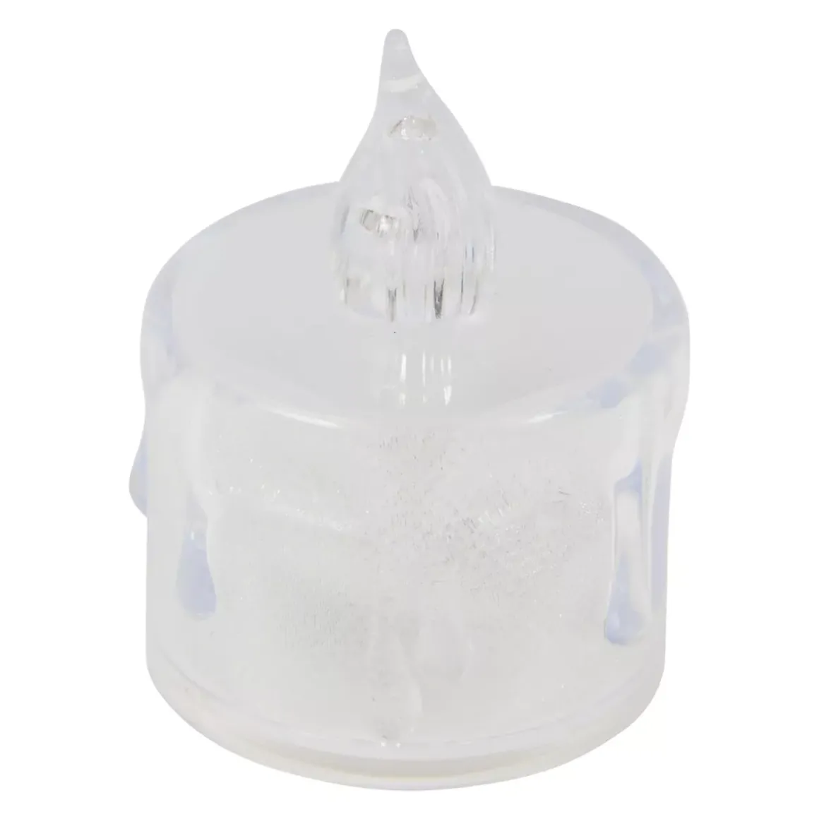Set di 4 candele LED Tealight Trasparenti e glitterate