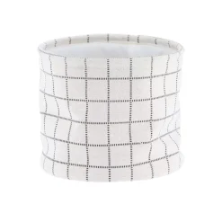 Set di 3 cestini portaoggetti (17 cm) Quadretti Bianco