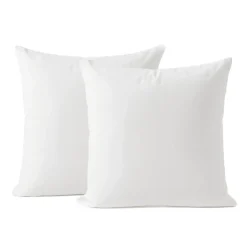 Best Set di 2 cuscini quadrati (60 cm) Volume Piumini, Cuscini Letto, Cuscini A Rullo