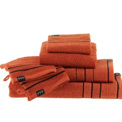 Set di due guanti in spugna di cotone Black Line / nero Guanti In Spugna|Biancheria Bagno