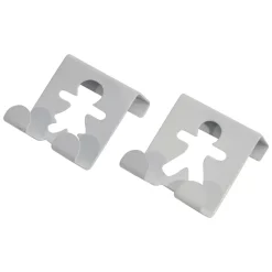 Set di 2 ganci metallo (H4,8 cm) Bonhommes Bianco