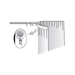 New Set di 10 ganci per tenda (D20) Trasparente Accessori E Elementi Decorativi