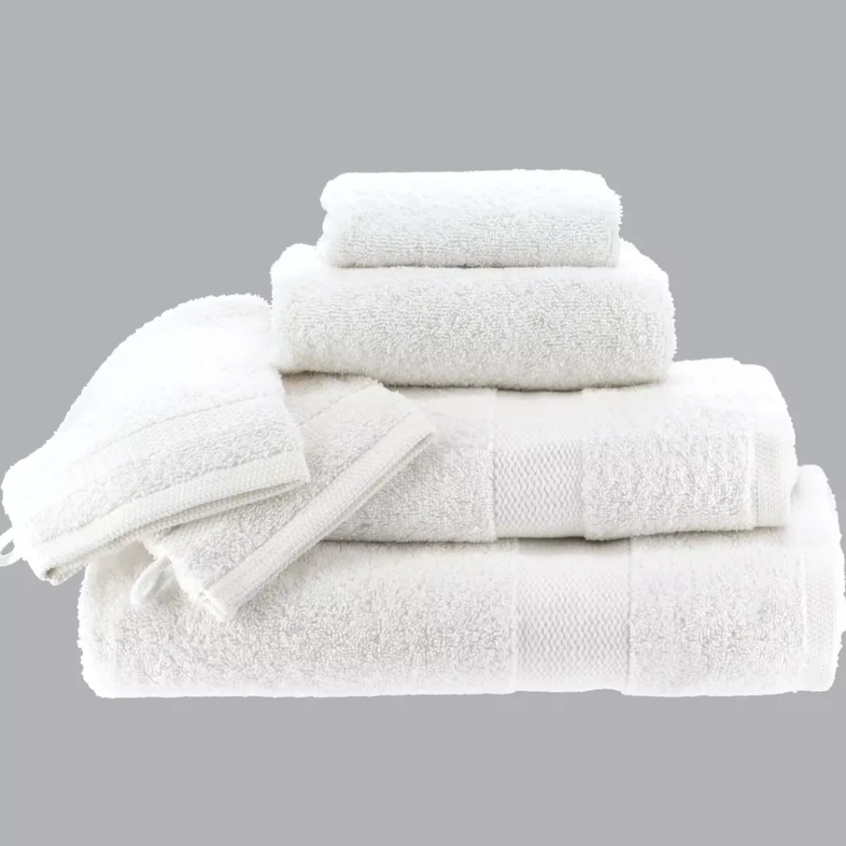 Hot Set di 2 guanti da bagno in cotone (15 x 21 cm) Timeless Guanti In Spugna|Biancheria Bagno