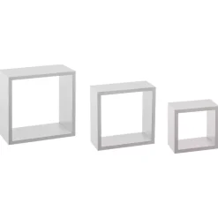 Set di 3 mensole Cube Bianco Modello piccolo