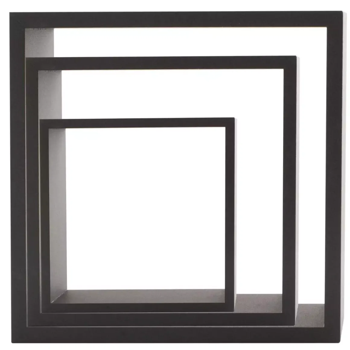 Set di 3 mensole Cube Nero Modello piccolo