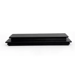 Set di 2 mensole in legno da parete (L70 cm) Jaspery Nero