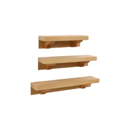 Set di 3 mensole in legno (L60-50-40 cm) Jaipur Legno scuro