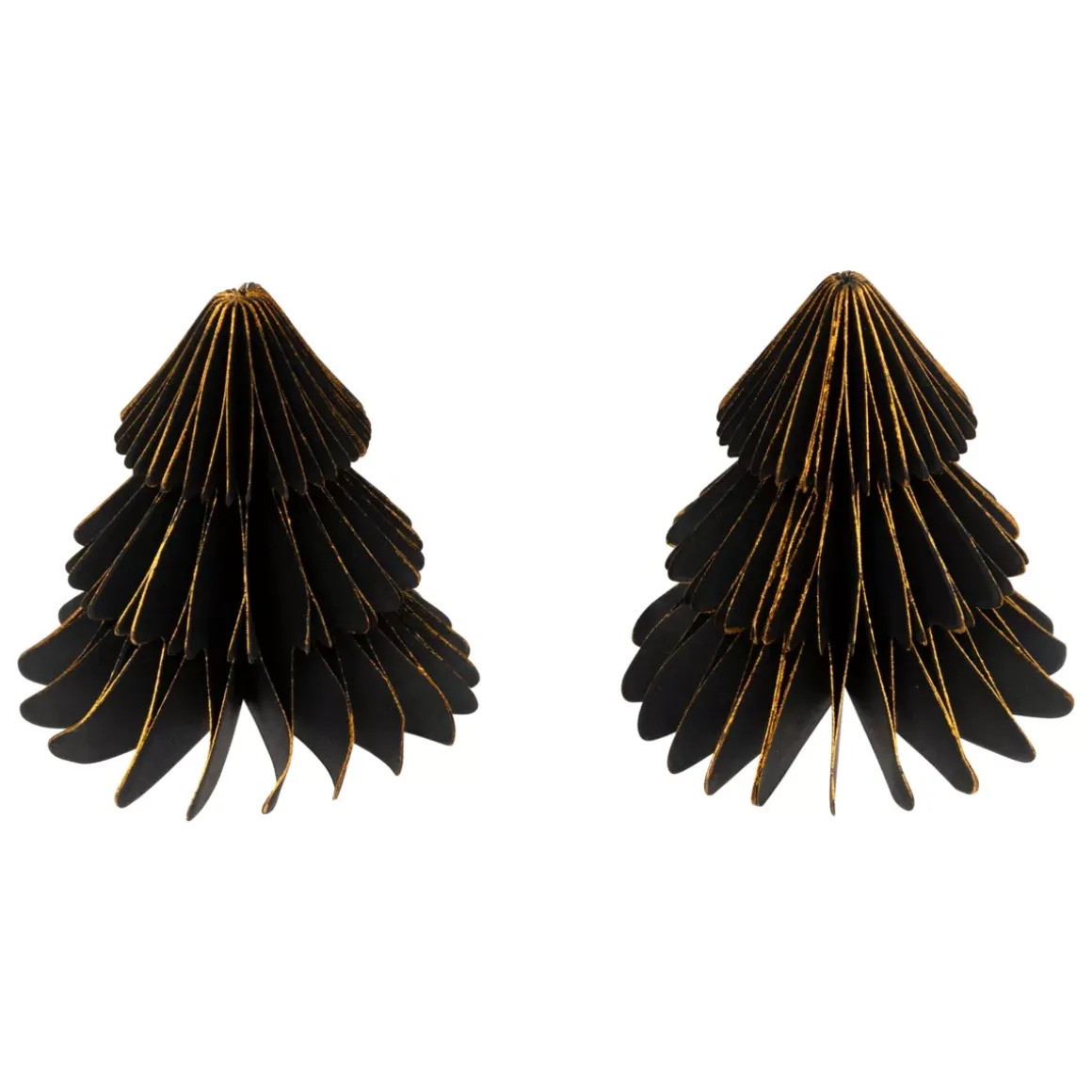 Set di 2 mini Alberi decorativi (H6 cm) Carta magnetica Nero