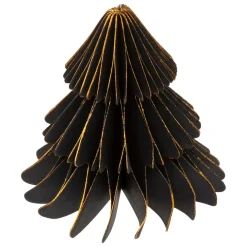 Set di 2 mini Alberi decorativi (H6 cm) Carta magnetica Nero