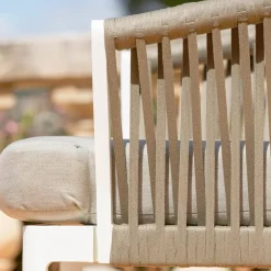 New Set di mobili da giardino Amalfi Bianco 5 posti Salotto Da Giardino