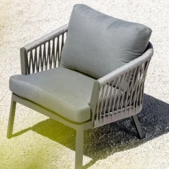 Clearance Set di mobili da giardino Amalfi Grigio 5 posti Salotto Da Giardino