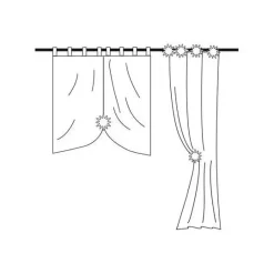 Discount Set di 2 mollette fermatenda Lina Accessori E Elementi Decorativi