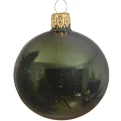 Set di 6 palline di Natale di vetro (D80 mm) Arctique Verde abete