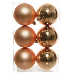Set di 6 palline di Natale (D80 mm) Aravis Cognac