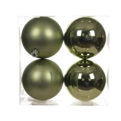 Set di 4 palline di Natale (D100 mm) Aravis Verde rosmarino