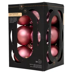 Set di 12 palline di Natale (D60 mm) Aravis Rosa antico
