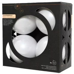 Set di 4 palline di Natale (D100 mm) Aravis Bianco