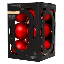 Set di 12 palline di Natale (D60 mm) Aravis Rosso