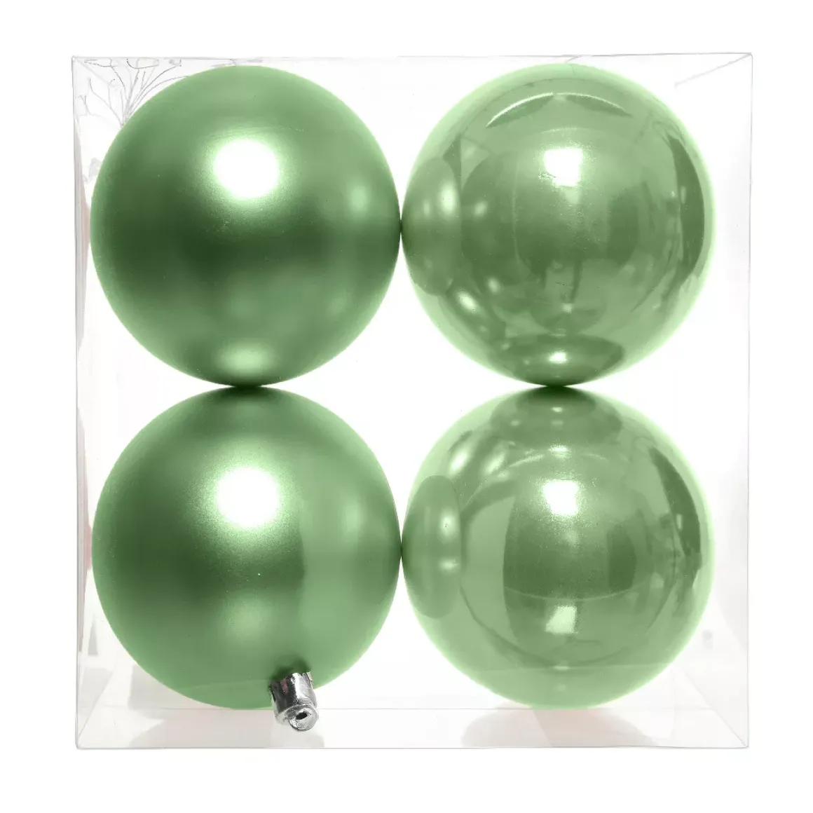 Set di 4 palline di Natale (D100 mm) Aravis Verde Matcha