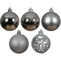 Set di 35 palline di Natale (D60 mm) Aravis Argento