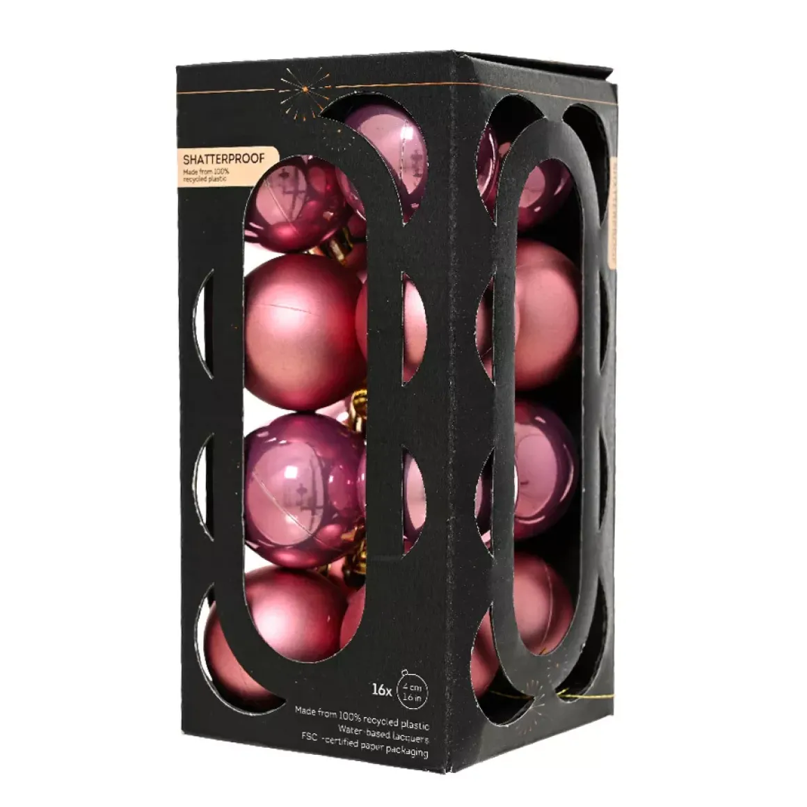 Set di 16 palline di Natale (D40 mm) Aravis Rosa antico