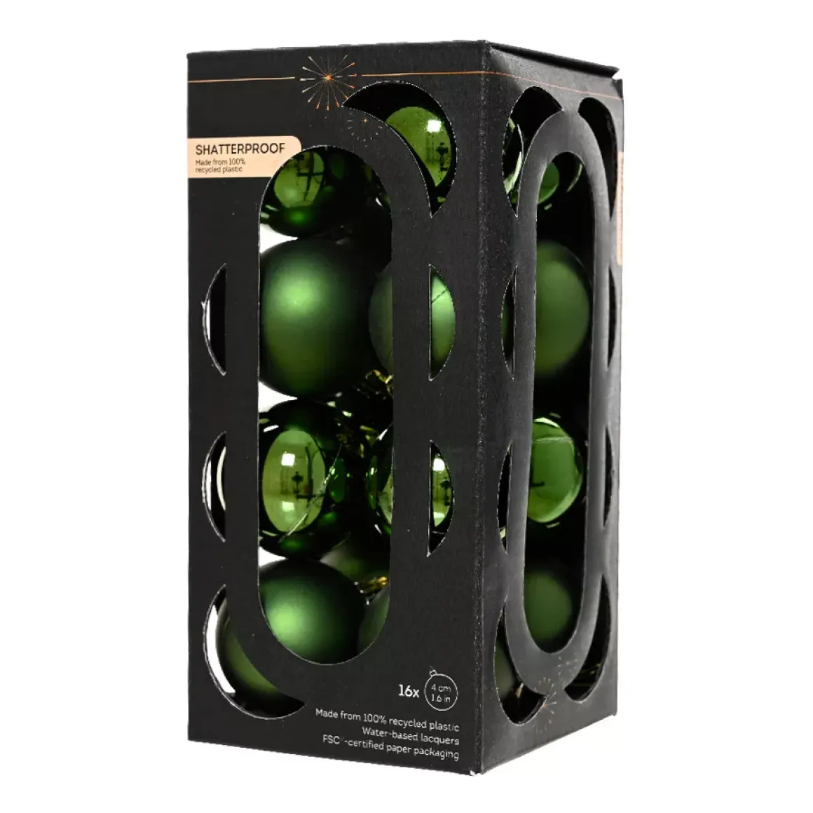 Set di 16 palline di Natale (D40 mm) Aravis Verde abete