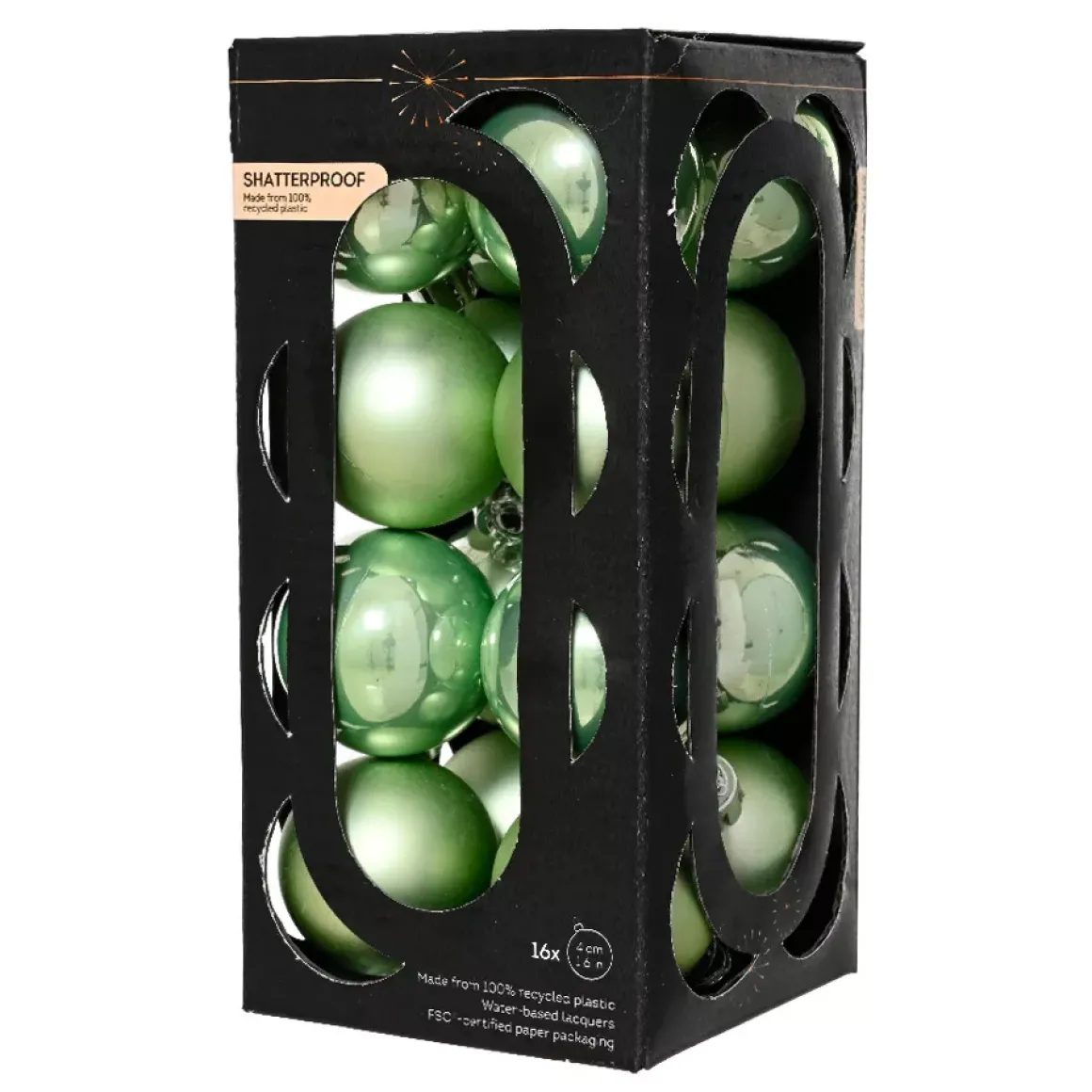 Set di 16 palline di Natale (D40 mm) Aravis Verde tè matcha
