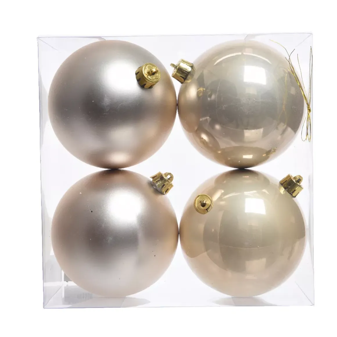 Set di 4 palline di Natale (D100 mm) Aravis Perla