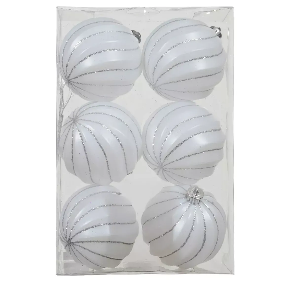 Set di 6 palline di Natale (D80 mm) Glam chic Bianco