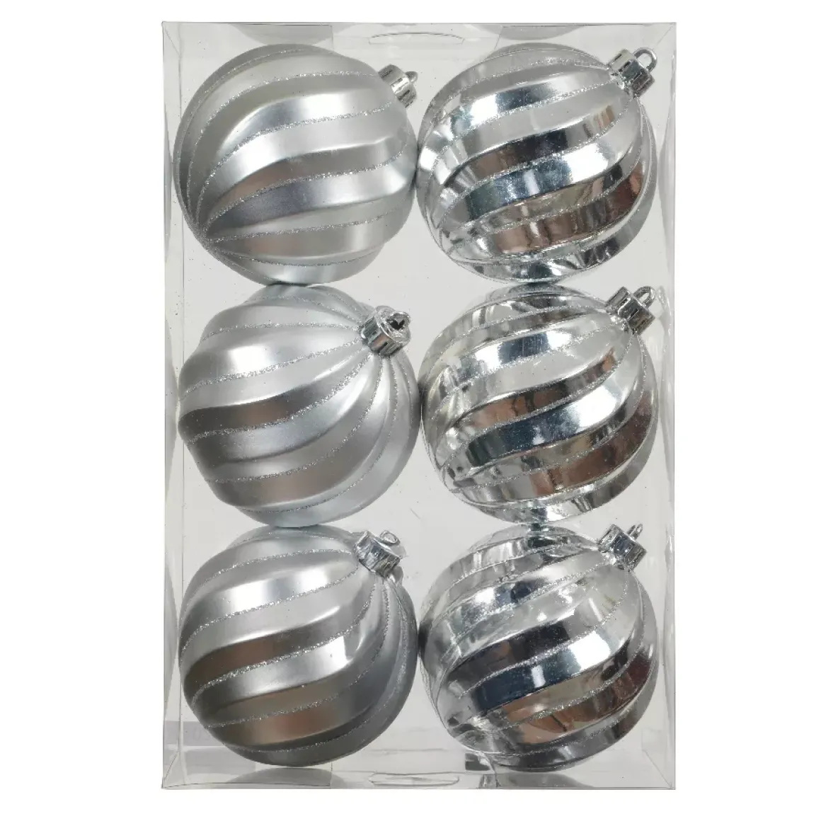 Set di 6 palline di Natale (D80 mm) Glam chic Argento