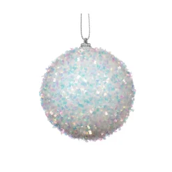 Set di 12 palline di Natale (D80 mm) glitter Bianco iridescente