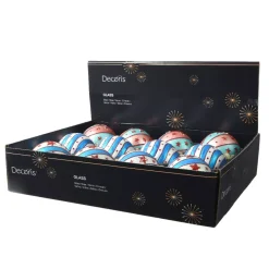 Set di 12 palline di Natale in vetro (D80 mm) Grande Tendone Multicolore