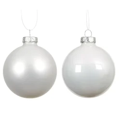 Set di 4 Palline di Natale in vetro (D100 mm) Boreale Bianco