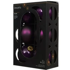 Set di 6 palline di Natale in vetro (D80 mm) Boreale Fico