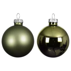Set di 6 palline di Natale in vetro (D80 mm) Boreale Verde rosmarino