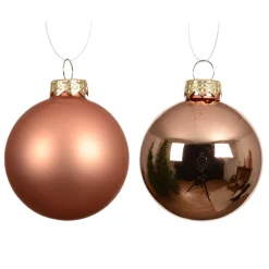Set di 4 palline di Natale in vetro (D100 mm) Boreale Cognac