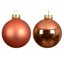 Set di 4 palline di Natale in vetro (D100 mm) Boreale Arancione